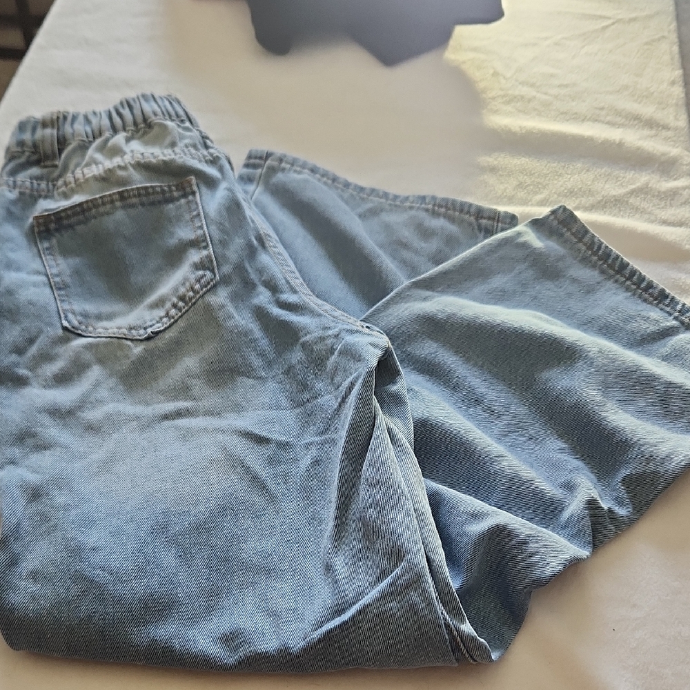 SHEIN Light Blue Elastic Waist Denim